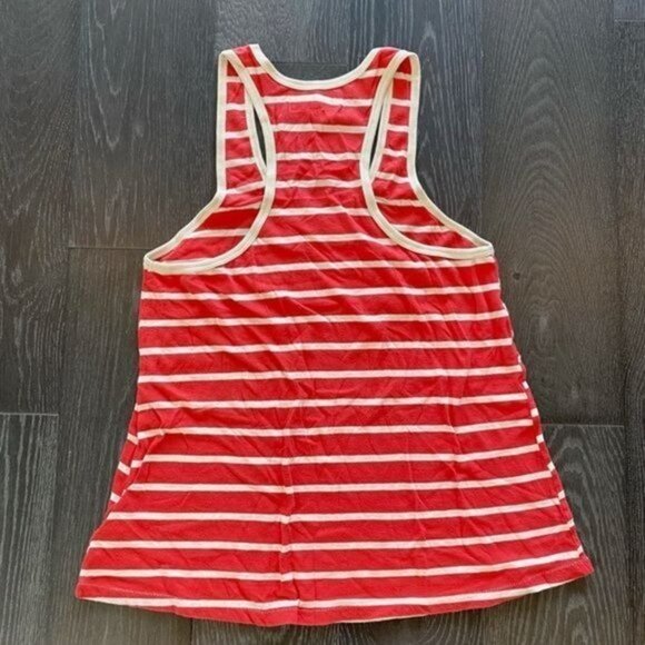 The Great. The Racerback Stripe Scoop Neck Slightly Slouchy Fit Tank Top NWT - Picture 11 of 16